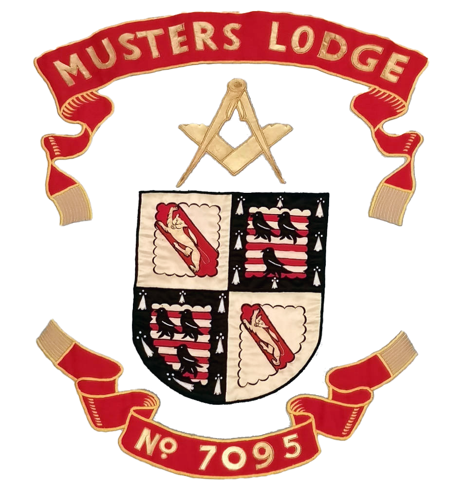 The banner of Musters Lodge, No. 7095